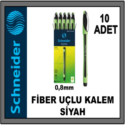 SCHNEIDER 190001 XPRESS FİBER UÇLU KALEM 0 8 mm 0 mm Tükenmez Kalem