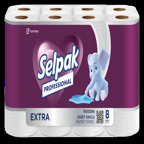 SELPAK PROFESSIONAL 7900094 EXTRA 8 li x 3 RULO 42 5 g m² ÇİFT KAT