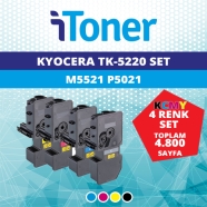 İTONER TMP-TK5220-SET KYOCERA TK-5220K/TK-5220C...