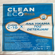 CLEAN ECO Toz Ana Yıkama Maddesi 20 Kg 1 x 20 kg Ç-10 Çamaşır Makinesi Deterjanı