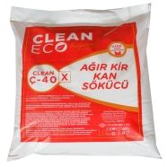 CLEAN ECO Ağır Kir Kan Sökücü 10 Kg 1 x 10 kg Ç-40 Çamaşır Yıkama Yardımcı Ma...