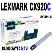 AMIDA P-LCX920C LEXMARK CX920C 11500 Sayfa MAVİ (CYAN) MUADIL Lazer Yazıcılar...