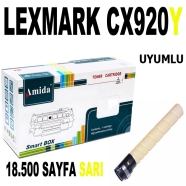 AMIDA P-LCX920Y LEXMARK CX920Y 11500 Sayfa SARI (YELLOW) MUADIL Lazer Yazıcıl...