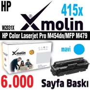 XMOLİN XMO-HP-W2031X XMOLIN / W2031X 6000 Sayfa MAVİ (CYAN) MUADIL Lazer Yazı...