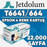 JETDOLUM JET-T664-TAKIM EPSON T6641/T6642/T6643/T6644 KCMY 22000 4 RENK ( MAV...