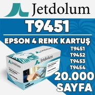 JETDOLUM JET-T9451-TAKIM EPSON T9451/T9452/T9453/T9454 KCMY 20000 4 RENK ( MA...