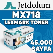 JETDOLUM JET-MX718 LEXMARK MX718 45000 Sayfa SİYAH MUADIL Lazer Yazıcılar / F...