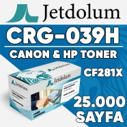 JETDOLUM JET-CRG039H CANON CRG-039H/CF281X 25000 Sayfa SİYAH MUADIL Lazer Yaz...