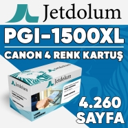 JETDOLUM JET-PGI1500XL CANON PGI-1500XL KCMY 4260 4 RENK ( MAVİ,SİYAH,SARI,KI...