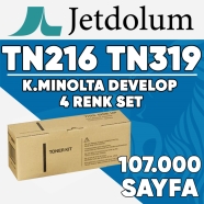 JETDOLUM JET-TN216-TAKIM KONICA MINOLTA & DEVELOP TN-216/TN-319 KCMY 107000 S...