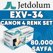 JETDOLUM JET-CEXV34-TAKIM CANON C-EXV34K/C-EXV34C/C-EXV34M/C-EXV34Y KCMY 8000...