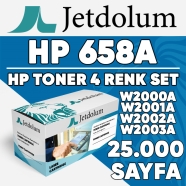 JETDOLUM JET-658A-TAKIM HP W2000A/W2001A/W2002A/W2003A/658A KCMY 25000 Sayfa ...