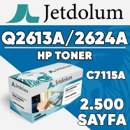 JETDOLUM JET-Q2613A HP Q2613A/Q2624A/C7115A 2500 Sayfa SİYAH MUADIL Lazer Yaz...