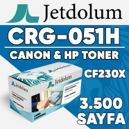 JETDOLUM JET-CRG051H CANON CF230X/CRG-051H 3500 Sayfa SİYAH MUADIL Lazer Yazı...