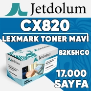 JETDOLUM JET-82K5HC0 LEXMARK CX820/CX825/CX860-82K5HC0 17000 Sayfa MAVİ (CYAN...