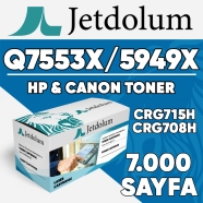 JETDOLUM JET-CRG715H CANON Q7553X/Q5949X & CRG-715H/CRG-708H 7000 Sayfa SİYAH...