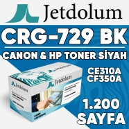 JETDOLUM JET-CRG729BK CANON CE310A/CF350A/CRG-729 1200 Sayfa SİYAH MUADIL Laz...
