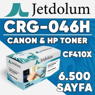 JETDOLUM JET-CRG046HBK CANON CRG-046H/CF410X 6500 Sayfa SİYAH MUADIL Lazer Ya...