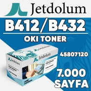 JETDOLUM JET-B432 OKI B412/B432 45807120 7000 Sayfa SİYAH MUADIL Lazer Yazıcı...