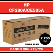 LONG LIFE LHCE505A/CF280A HP CE505A/CF280A 2700 Sayfa SİYAH MUADIL Lazer Yazı...