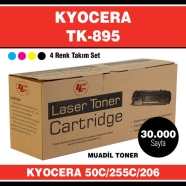 LONG LIFE LK895 SET KYOCERA TK-895 SET 12000 Sayfa 4 RENK ( MAVİ,SİYAH,SARI,K...