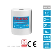 MUREX ICT001 21 cm 6'lı İÇTEN ÇEKMELİ İÇİN RULO 42 g/m² ÇİFT KAT Kağıt Havlu