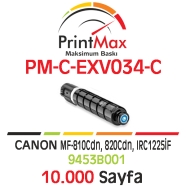 PRINTMAX PM-C-EXV034-C PM-C-EXV034-C 10000 Sayfa MAVİ (CYAN) MUADIL Lazer Yaz...
