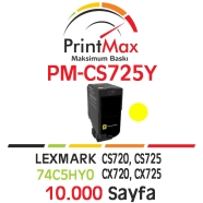 PRINTMAX PM-CS725Y PM-CS725Y 10000 Sayfa SARI (YELLOW) MUADIL Lazer Yazıcılar...