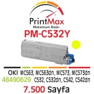 PRINTMAX PM-C532Y PM-C532Y 7500 Sayfa SARI (YELLOW) MUADIL Lazer Yazıcılar / ...