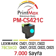 PRINTMAX PM-CS421C PM-CS421C 7000 Sayfa MAVİ (CYAN) MUADIL Lazer Yazıcılar / ...