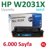 KEYMAX 352720-042000 HP W2031X 6000 Sayfa MAVİ (CYAN) ORIJINAL Lazer Yazıcıla...