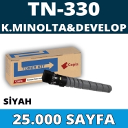 KOPYA COPIA YM-TN330 KONICA MINOLTA & DEVELOP TN-330 25000 Sayfa SİYAH MUADIL...