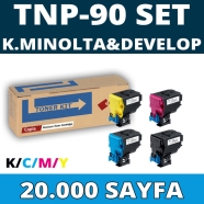 KOPYA COPIA YM-TNP90-SET KONICA MINOLTA & DEVELOP TNP-90 20000 Sayfa 4 RENK (...