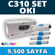 KOPYA COPIA YM-C310-SET OKI C310 KCMY 9500 Sayfa 4 RENK ( MAVİ,SİYAH,SARI,KIR...