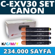 KOPYA COPIA YM-C-EXV30-SET CANON C-EXV30 KCMY 234000 Sayfa 4 RENK ( MAVİ,SİYA...