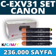 KOPYA COPIA YM-C-EXV31-SET CANON C-EXV31 KCMY 236000 Sayfa 4 RENK ( MAVİ,SİYA...