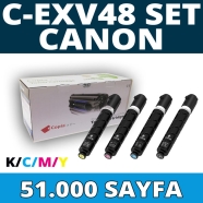 KOPYA COPIA YM-C-EXV48-SET CANON C-EXV48 KCMY 51000 Sayfa 4 RENK ( MAVİ,SİYAH...