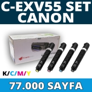 KOPYA COPIA YM-C-EXV55-SET CANON C-EXV55 KCMY 77000 Sayfa 4 RENK ( MAVİ,SİYAH...