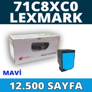 KOPYA COPIA YM-CS735C LEXMARK 71C8XC0 12500 Sayfa MAVİ (CYAN) MUADIL Lazer Ya...