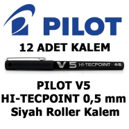 PILOT BX-V5-B-E SİYAH 0,3 mm F (İnce) V5 HI-TECHPOINT İĞNE UÇLU ROLLER KALEM ...