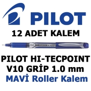 PILOT BXGPN-V10-L MAVİ 0,6 mm F (İnce) PILOT  Hi-Techpoint V10 Grip İğne Uçlu...