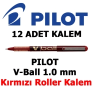 PILOT BL-VB10-R KIRMIZI 0,6 mm F (İnce) PILOT V-BALL İğne Uçlu Roller Kalem 1...