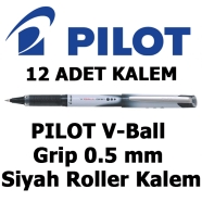 PILOT BLN-VBG5-B SİYAH 0,3 mm F (İnce) PILOT V-BALL GRİP KONİK Uçlu Roller Ka...