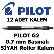 PILOT BL-G2-7-B-FF SİYAH 0,4 mm F (İnce) G2 KONİK Uçlu Basmalı Roller Kalem 0...