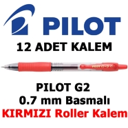 PILOT BL-G2-7-R-FF KIRMIZI 0,4 mm F (İnce) G2 KONİK Uçlu Basmalı Roller Kalem...