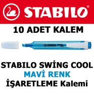 STABILO 275/31 Swing cool Mavi işaretleme kalemi MAVİ İşaretleme Kalemi