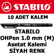 STABILO 843/46 OHPen 1.0 mm-Siyah Asetat Kalemi