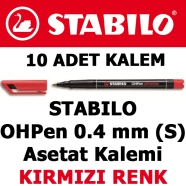 STABILO 841/40 OHPen 0,4 mm- Kırmızı Asetat Kalemi