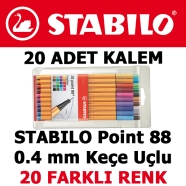 STABILO Point 8820 - 0,4 mm İnce Keçe Uçlu kalem seti Point 8820 Keçe Uçlu Kalem