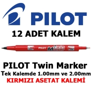 PILOT SCA-TM-R-BG TWIN MARKER 1.0-2.0 MM Asetat Kalemi